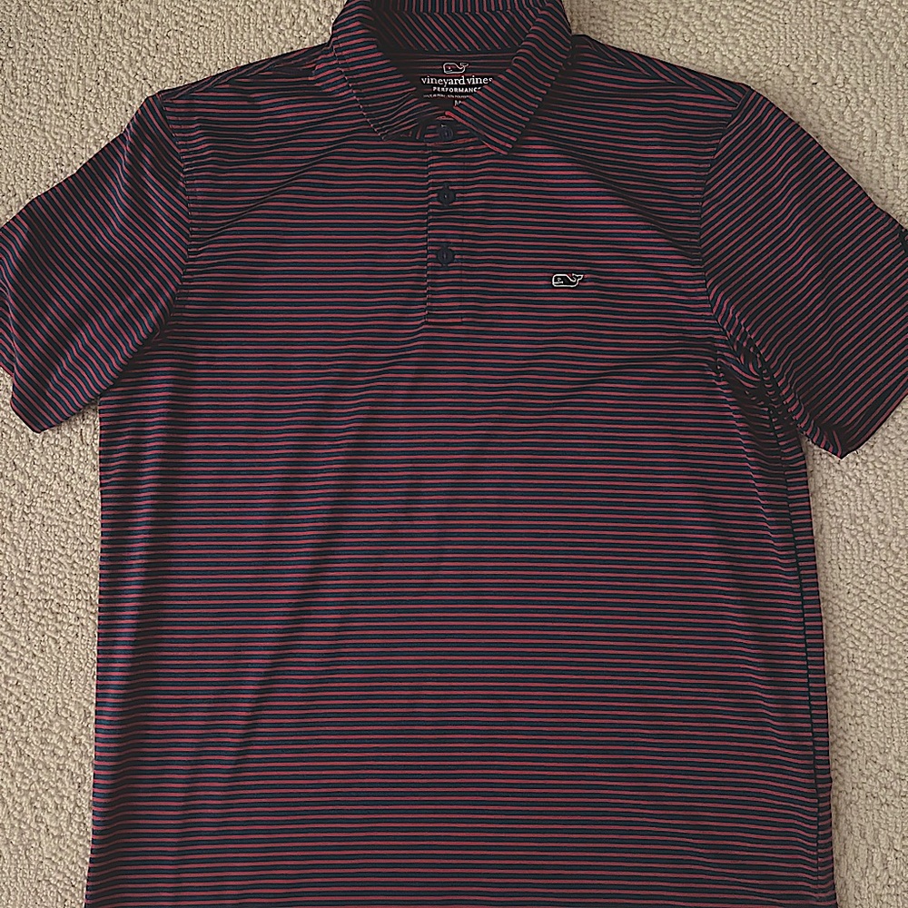 Mens Medium Vineyard Vines Golf Shirt - Performance